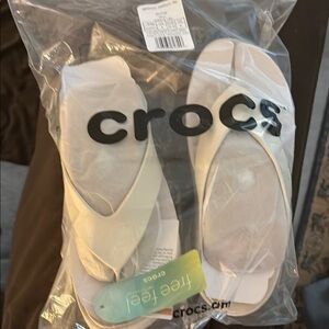 Crocs stucco color GETAWAY platform  Flip Flops size 8